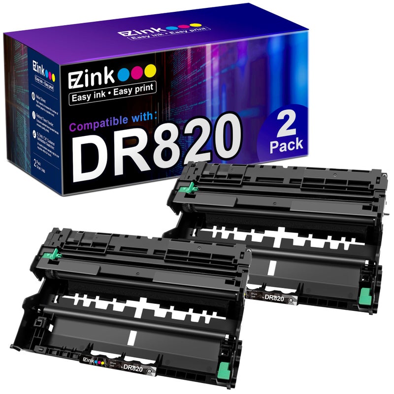 E-Z Ink Compatible Drum Unit Replacement for Brother DR 820 DR820 DR-820 Compatible with MFC-L5900DW HL-L6200DW HL-L5100DN MFC-L5800DW MFC-L5700DW HL-L5200DWT MFC-L6700DW HL-L5200DW (2 Drum Unit) - Image 1